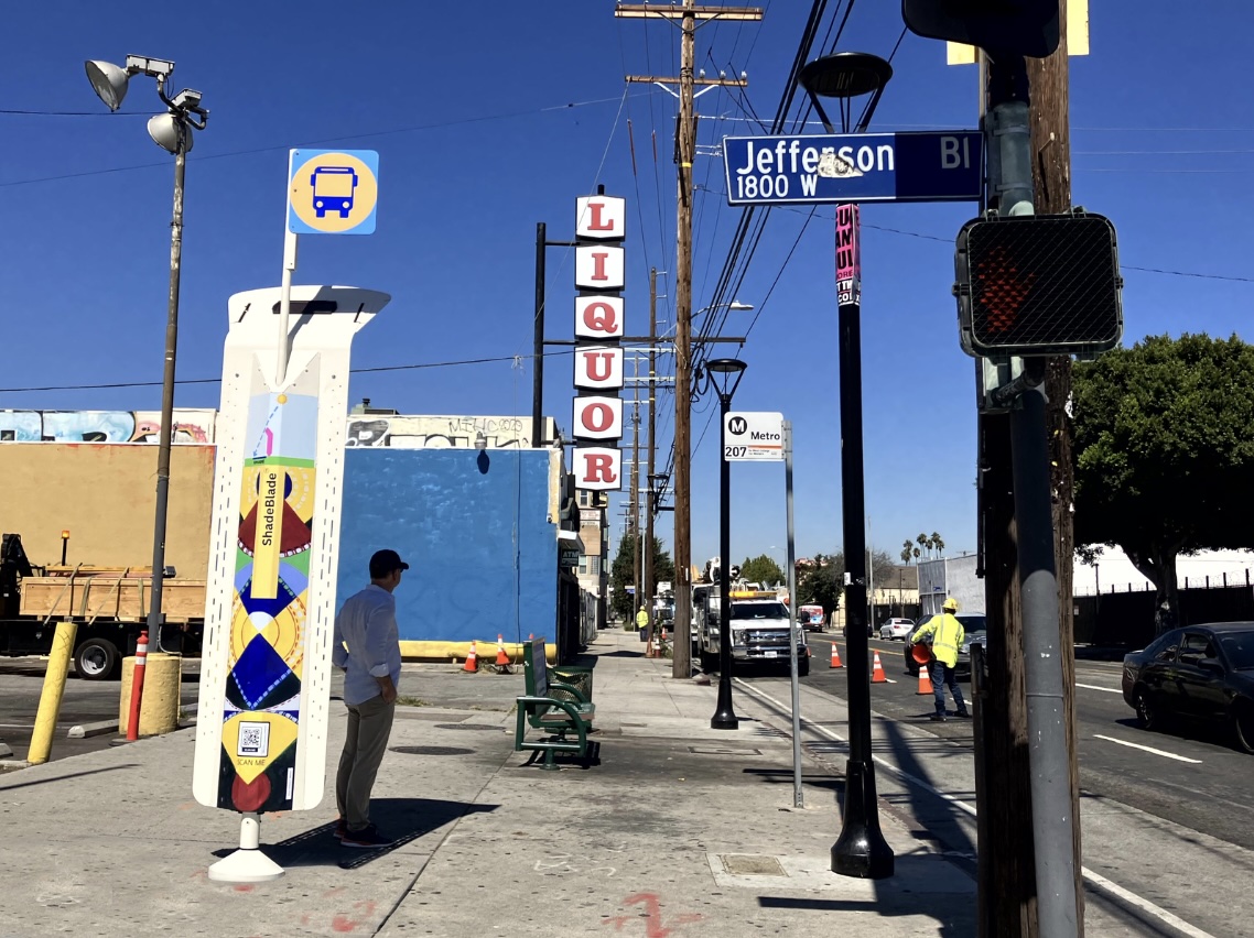 ShadeBlade Bus Stop in Streets of LA