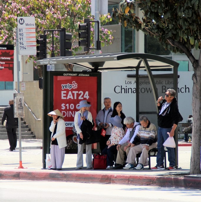 people waiting at Chinatown square metro stop